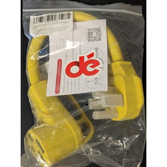 NEMA 14-30P to 14-50R EV Charger Adapter 125V/250V 4 Prong - Picture 2 of 5